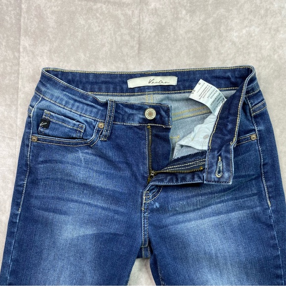 KanCan Womens Jeans Size 3 25 Dark Wash Mid Rise Distressed Denim Pants - Picture 7 of 16